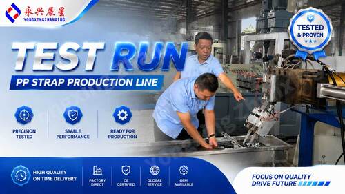 Ultime notizie aziendali su 2-Strap PP Strap Production Line Successfully Tested for Hebei Customer | Yongxing Zhanxing