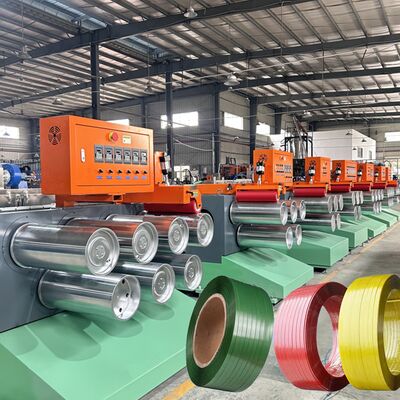 Buon prezzo Linea di produzione di nastri in PET a singola vite ad alta precisione completamente automatica per la fabbricazione di nastri in PET in linea