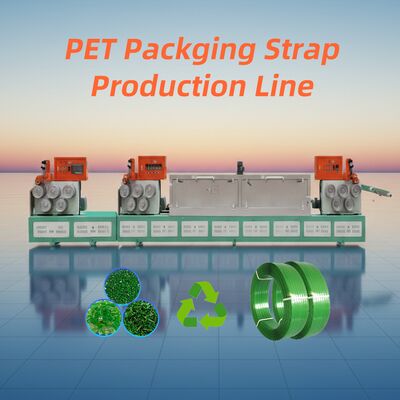 Buon prezzo Macchina per la fabbricazione di strisce in PET con linea di produzione completa dal preessicamento al ripiegamento con fasi di allungamento e incisione a trazione in linea