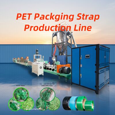 Single Screw Extruder PET Strap Production Line with 38CrMoALA Screw Material, 100-800 KG/H Capacity, and Customizable Embossing Patterns